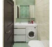 Мебель Lotos 120 см для ванной комнаты, напольная, под стиральную машину
